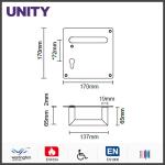 Stainless Steel Fire Door Lever Handle EN1906 and EN1634 Satin Finish