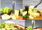 Appetizers & Crackers Bamboo Cheese Serving Set , Wooden Cheese Platter Board