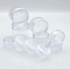 China Transparent Cosmetic Plastic Cream Jar With Screw Cap factory
