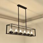 Rectangular Creative LED Lighting , Modern Glass Chandelier 5/6 Lights European