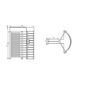 SUS304 full height turnstile gate Access Control System waterproof IP65