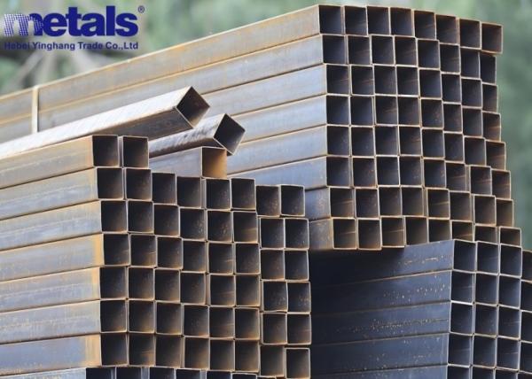 Black Square Rectangular 5mm Carbon Steel Tube Metal Building Materials