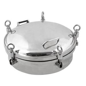 China Round Outward Manway GHO Sanitary Stainless Steel Circular Manhole Cover With Pressure factory