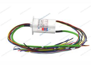China 1000M Gigabit Ethernet Slip Ring With Flange 300rpm Precious Metal factory
