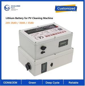 China CLF OEM ODM 25.6V 26Ah 30Ah 35Ah Long Battery Life Strong Power Lithium battery for PV clean machine 24V DC Motor factory