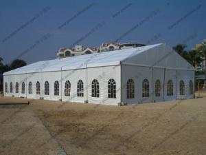 China 15*30M Waterproof Marquee Tent with Church Windows and Whole Fabric PVC Roof Cover For Outdoor Party on Beach factory