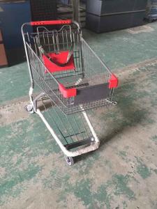 China Coated Metal Steel Grocery Store Powder Shopping Trolley With 4 Wheel , SGS / ISO9002 factory