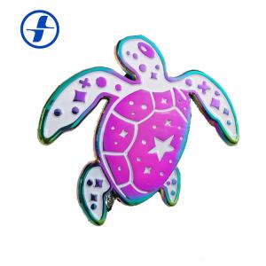 China Hot selling custom design Rainbow plated metal soft enamel lapel pins factory