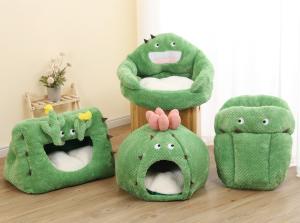China Large Cat Bed Cave With Removable Washable Cushioned Pillow factory