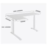 Wooden Frame Manufactured Hospital L Shape Sit Standing Laptop Table 3 Motor