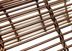 0.45mm 0.6mm Copper Facade Mesh , Decorative Woven Wire Mesh