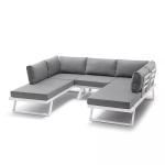 Modern Aluminum Frame Patio Furniture Sun Lounger for Garden Sofa Sectional