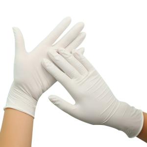 China Disposable Powder Free Non Sterile Latex Examination Gloves 14 Mpa factory