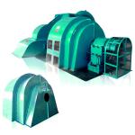 Frequency Cast Iron Pelton Turbine Generator Brushless Excitation Mode 500-3000r