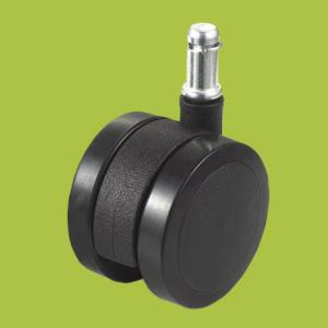 China wholesale black ring stem pressure brake furniture casters PA PVC factory