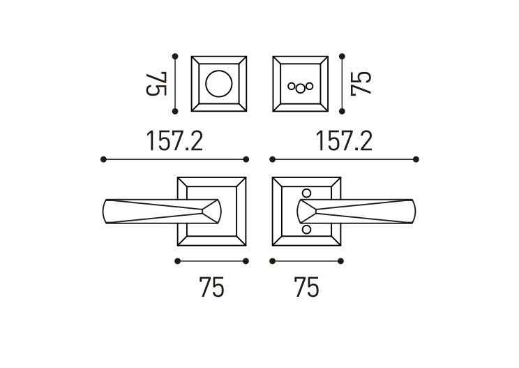 Amertop Brass Deadbolt Door Lock With Double Handle Lever