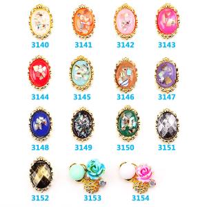 China Hot NEW Wholesale Alloy Jewelry 3D Nail Art Jewelry Nail rhinestones Sticker Supplier Number ML3140-3154 factory