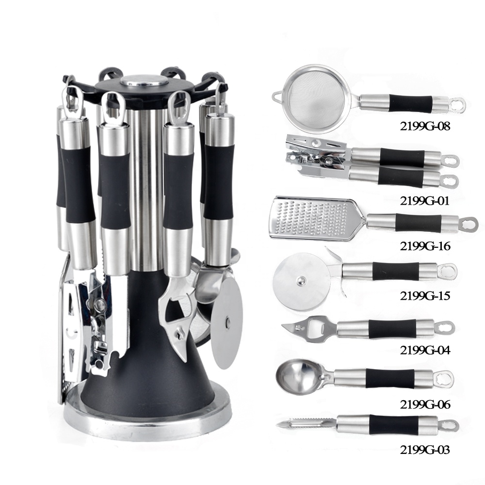 Silk Printing Logo 7 Piece Kitchen Tools Gadgets Set for Convenient and Stylish Cooking