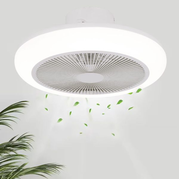 China Factory Modern Design LED Ceiling Light with Remote Control Fan E27 for Luxury Indoor Decor in Bedroom Hotel ABS Lamp Body Living Room factory