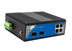 China 10/100/1000M Unmanaged Industrial Ethernet Switch 4 POE 2 SFP Ports factory