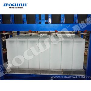 2024 Focusun Full Automatic PLC Touch Screen Block Ice Machine 1T/D for 30kg Ice