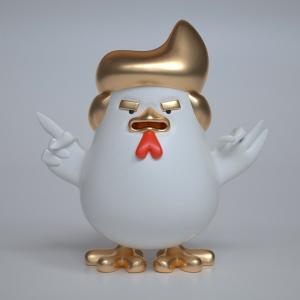 China outdoor garden attraction dolnald trump as decoration items statue by fiberglass factory