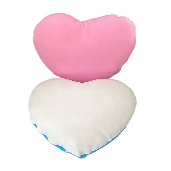 Sublimation Heart Cushion Peach Skin Velvet Throw Sublimation Pillow Cover Blanks