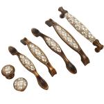 Flower Ceramic Retro Decorative Cupboard Door Handles