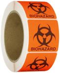 Biohazard Safety Labels 2 X 2 Inch Squares Adhesive Stickers Hard Hat Stickers,