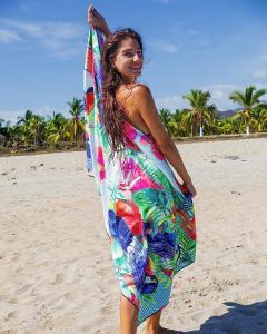 China Quick Dry Custom Logo Digital Printed Sublimation Sand Free Microfiber Beach Towel factory