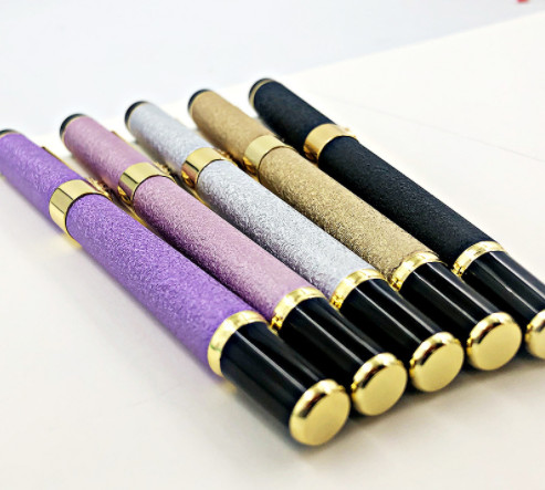Newly Business Pen with Customized Logo Metal Bead Pen Signature Gift Pen Black Set Pen with Gift Box