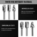 3mm 6mm Tungsten Steel Yg8 Carbide Rotary Burr For Wood Sphere Concave Cutter