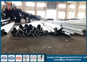 China 40 - 60FT Octagonal Steel Pole Electrical Power Galvanized Pole Longlife Time factory