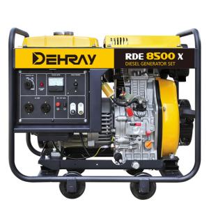 China Open Frame Deisel Generator Rated Power 7KW Single Phase Generator factory