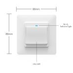 EU UK Standard Tuya Smart Life WiFi Light Switch 10A 1 Gang Light Switch With