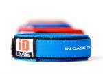 Personalized embroidered woven nylon fabric ID bracelet with reflective stripe