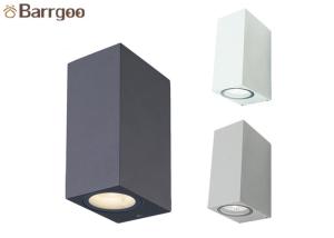 China Square Mini Cube Outdoor LED Up Down Wall Light 2x3W For Apartment Facades factory