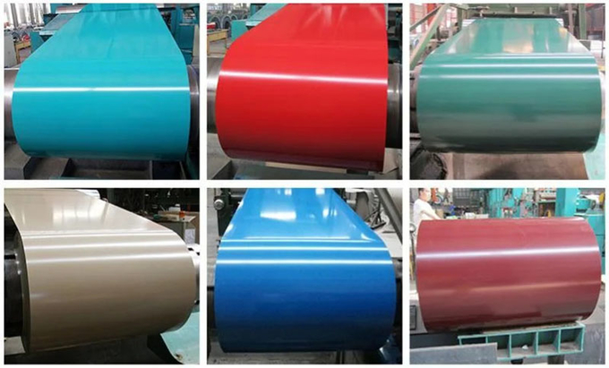 Red GL / PPGL Color Coated Coating Galvalume Steel Coil / Sheet / Strip 0