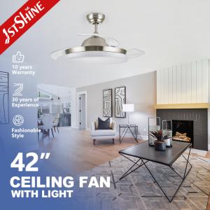 China Simple Plastic Ceiling Fan with Light 42&quot; Blade Size 110-240V/50Hz-60Hz Input Voltage factory