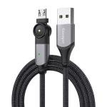 180 Rotate USB A To Micro B Cable Fast Charging LED Charger Data Cable