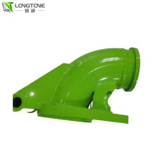 China Green Concrete Mixer Parts Outlet Elbow For Zoomlion Boom Concrete Pump factory