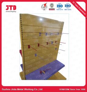 China OEM Metal Display Shelving Colorful With Wheels Powder Coated factory