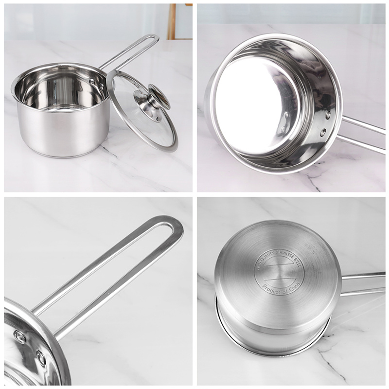 Hot Selling Korean 3pcs Non Stick Cookware Set Hot Pot Stainless Steel Soup Pot Cooking Pot Set