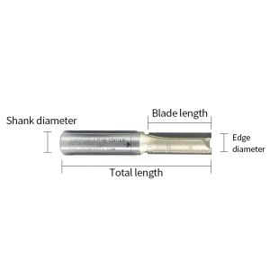 Arden CNC Extended Double-edged Straight groove Router Bit 1/2 Shank Milling