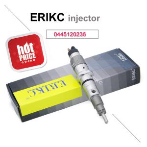 China ERIKC 0445120236 bosch common rail diesel injector 0 445 120 236 fuel truck injection 0445 120 236 for Komatsu Cummins factory