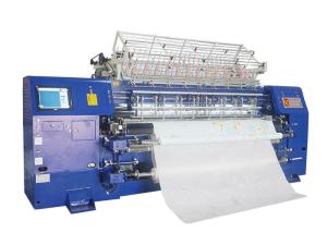 China 12 Month Guaranteed Blue Quilts JACKETS Making Machine With 3 Inch Needle Bar Distance factory