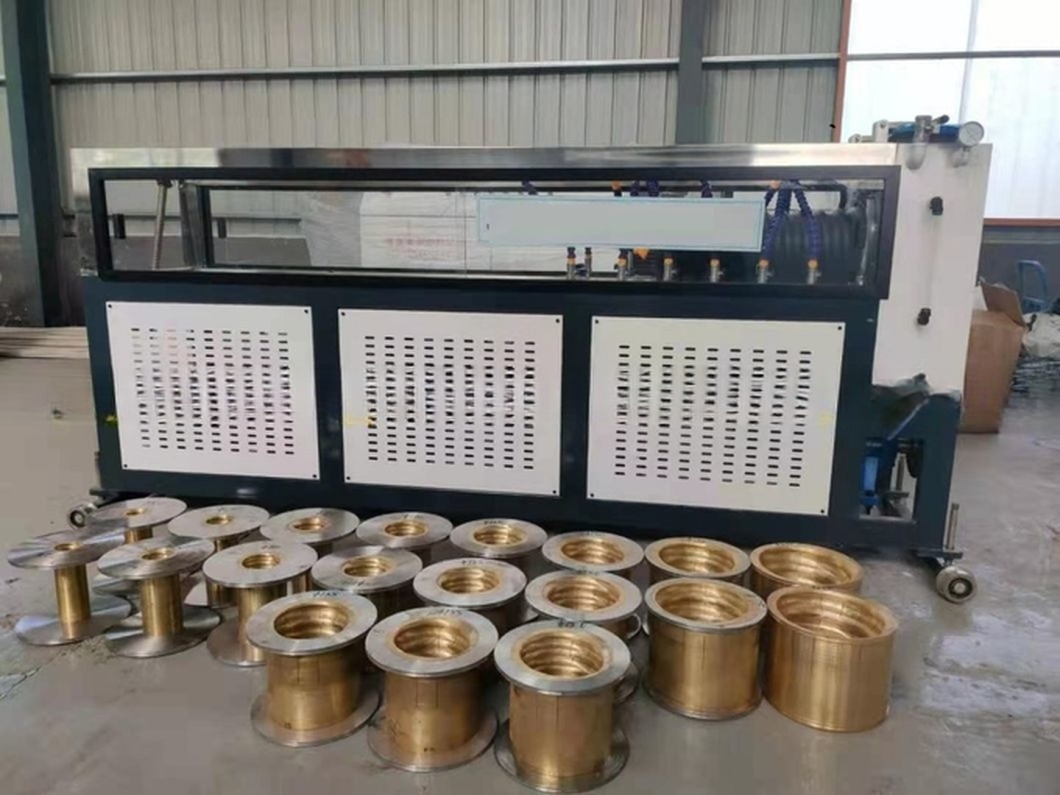 Plastic HDPE Carbon Spiral Corrugated Pipe Production Line / PE Spiral Reinforced Pipe Extruder Machine