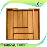 Classics Bamboo Kitchen Supplies , Bamboo Flatware Organizer No Petrochemicals