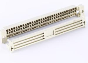 DIN 41612 3 Row 64 Pin IDC Socket Connector Copper Alloy Material With PBT Housing
