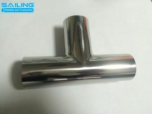 China Sanitary Stainless Butt Weld Fittings / Tee For Food And Beverage Industry factory
